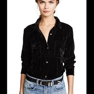 Splendid velvet button down
